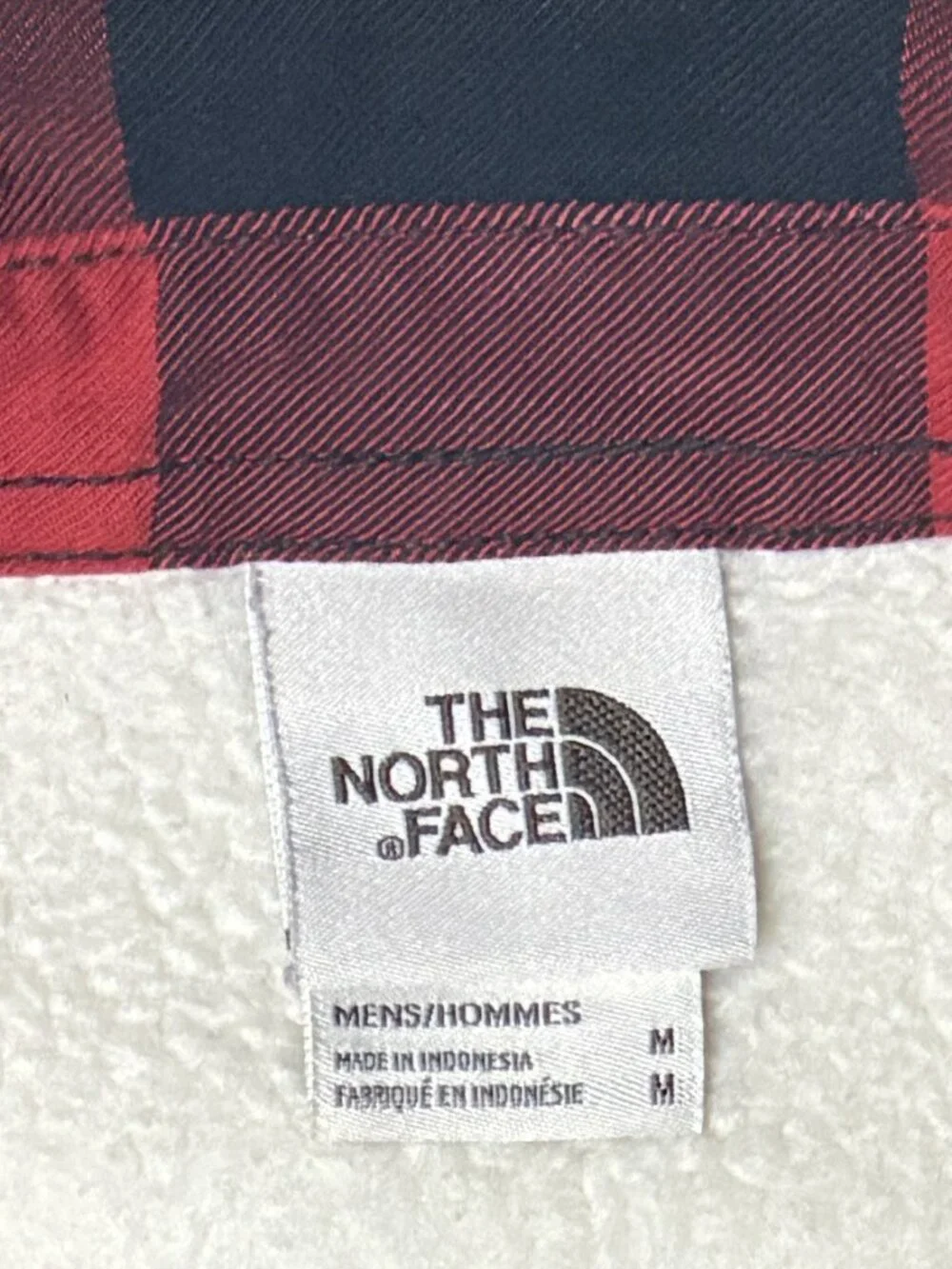 The North Face Men's Campshire Red Black Lined Flannel Shirt Jacket Size Medium